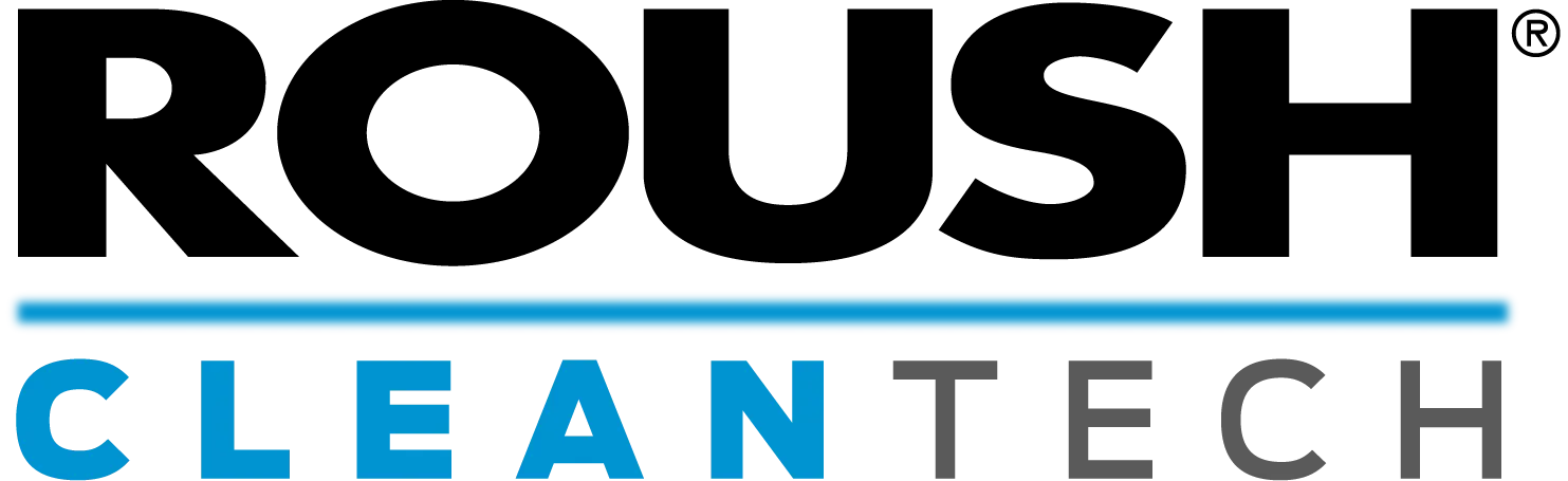 ROUSH CleanTech logo in black and blue